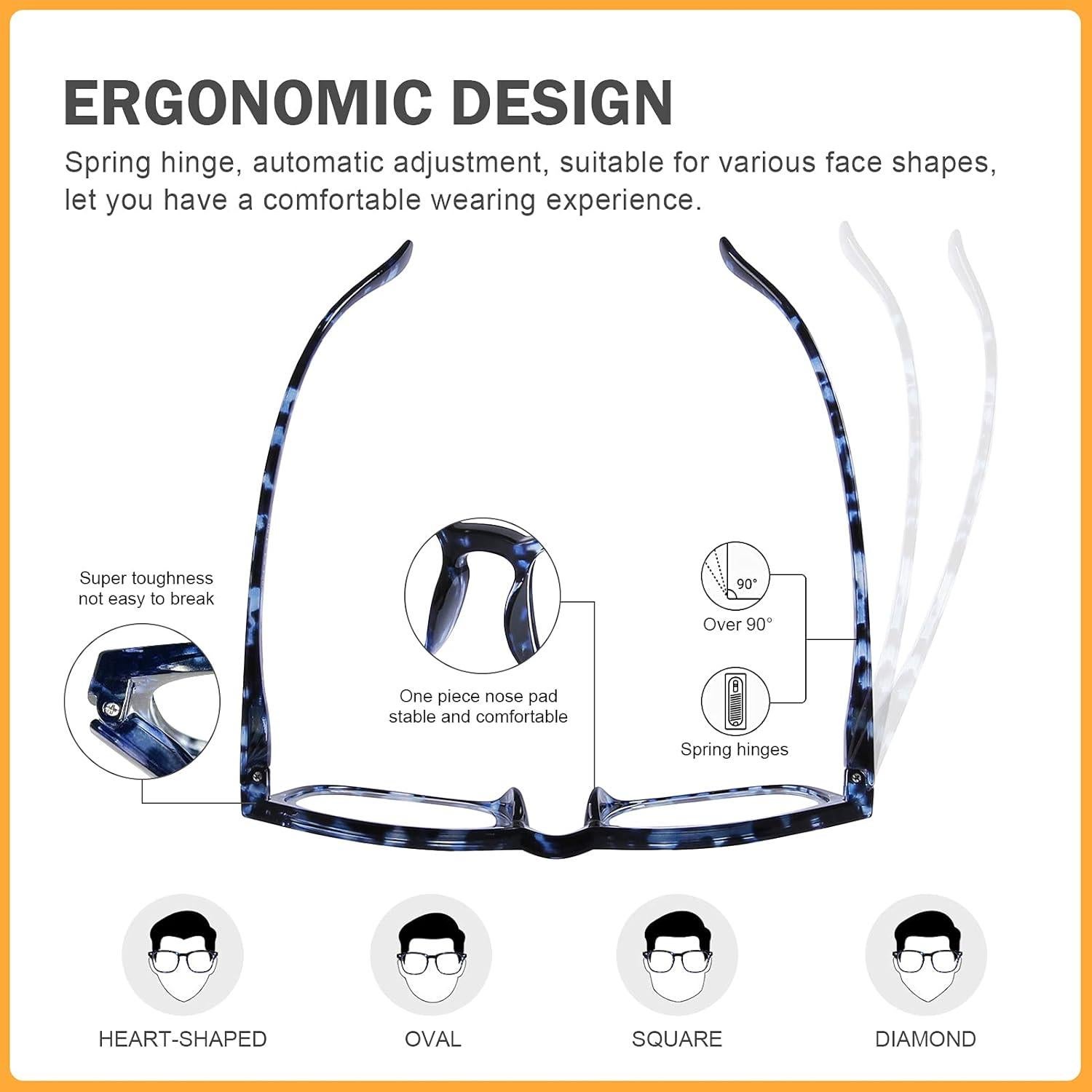 Gafas de Lectura DOOViC Bloqueadoras de Luz Azul 0.0x