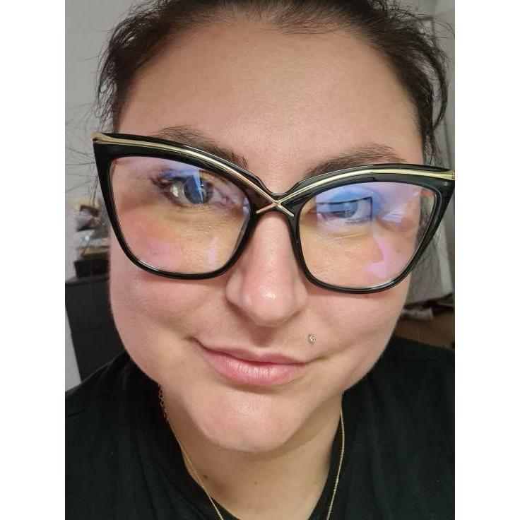 Gafas Cuadradas Sobredimensionadas FEISEDY Anti Luz Azul