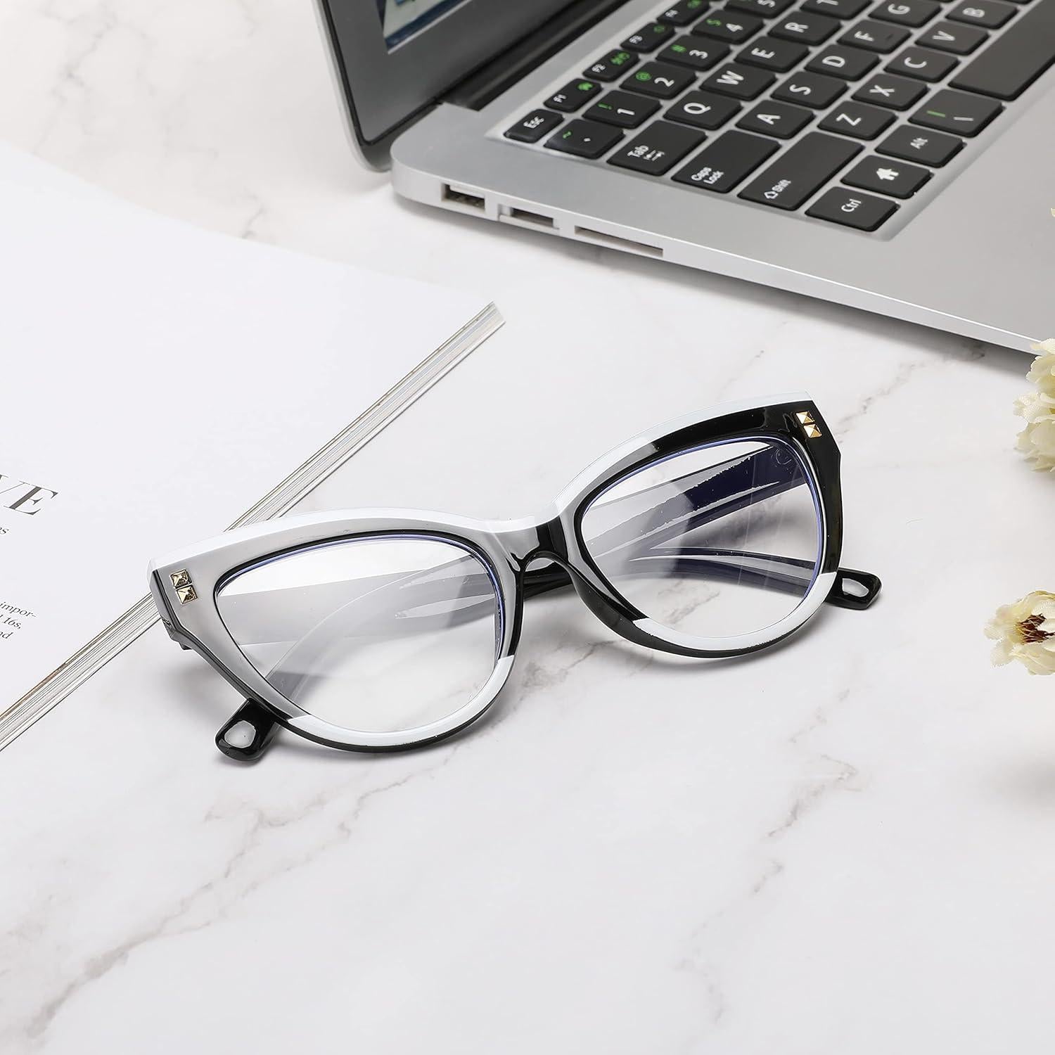 Gafas de Lectura FEISEDY Ojo de Gato Vintage Anti Luz Azul 3.0x