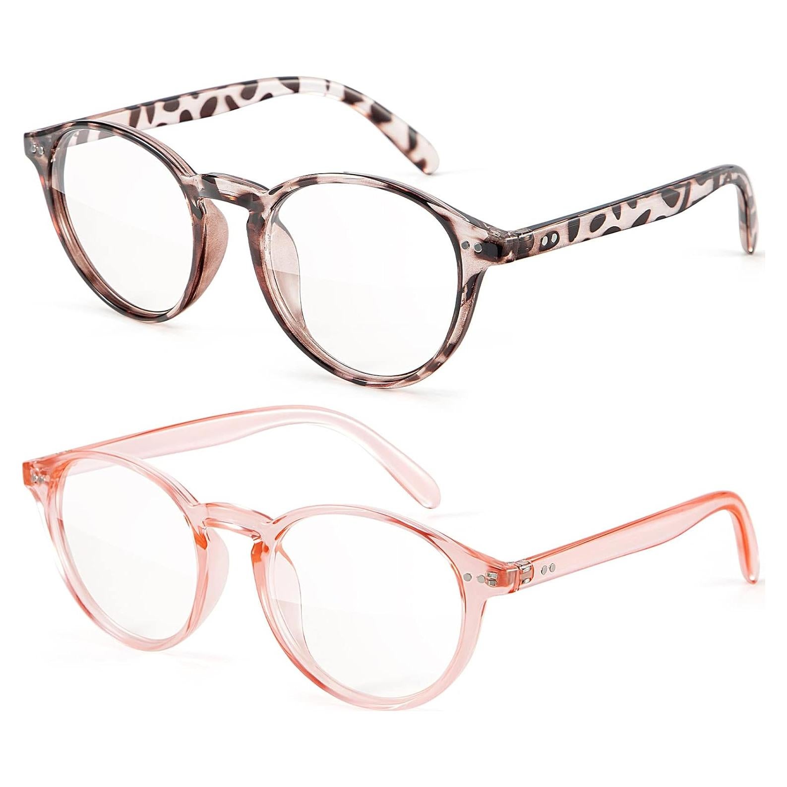 Gafas de bloqueo de luz azul QALLY para mujeres, modelo QB4513, diseño redondo