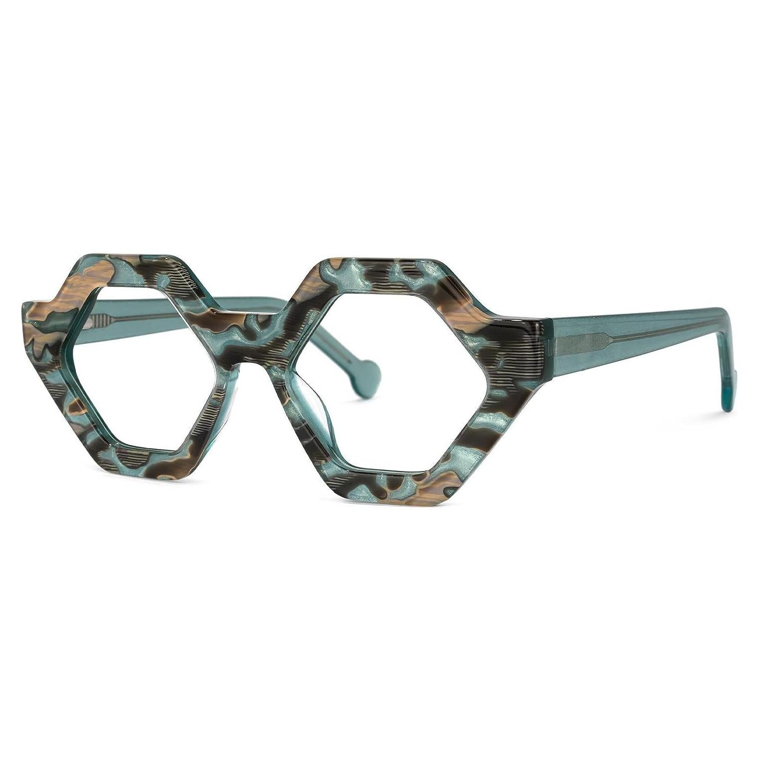 Gafas Anti Luz Azul Vooglam Geométricas para Mujeres Verde