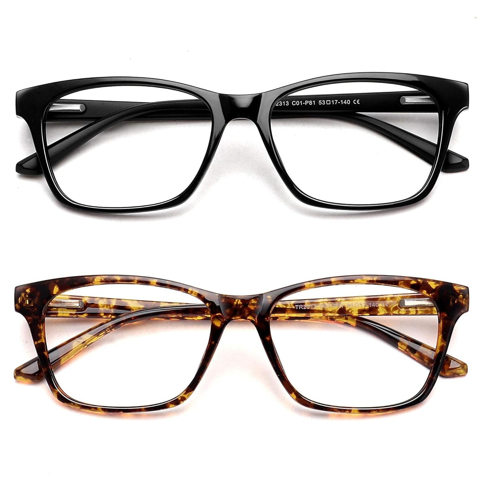 Gafas Bloqueadoras de Luz Azul STORYCOAST Unisex TR90 (Negro + Leopardo)