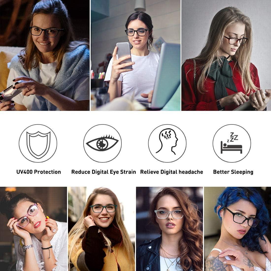 Gafas Bloqueadoras de Luz Azul STORYCOAST Unisex TR90 (Negro + Leopardo)