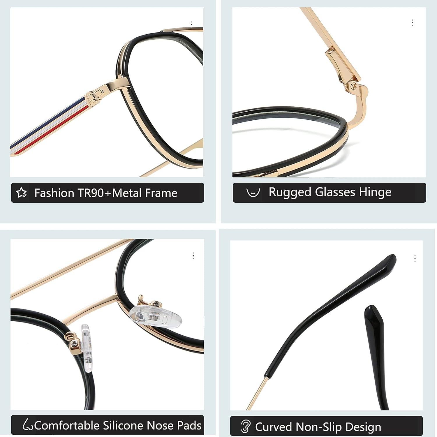 Gafas de bloqueo de luz azul TR90 Metal 092331 Unisex