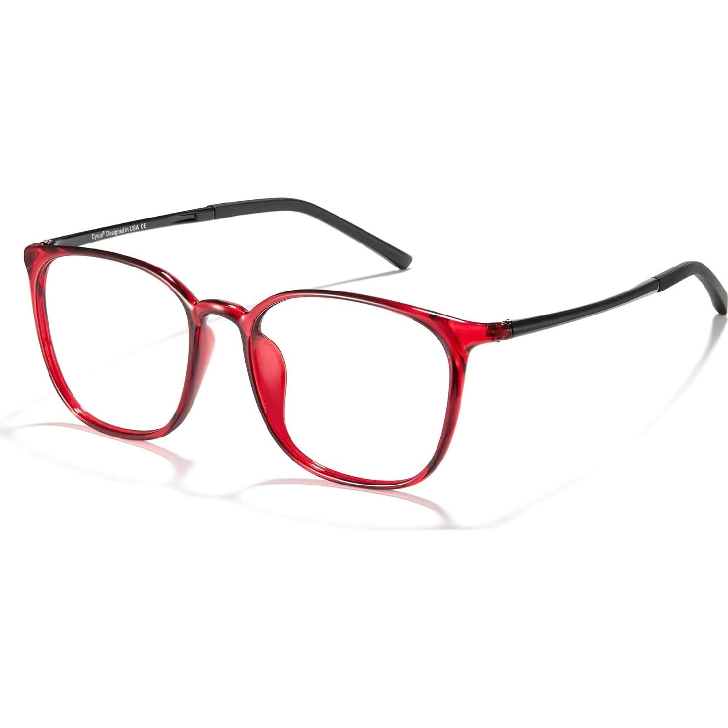 Montura de Gafas Cuadradas Cyxus TR90 con Lentes Transparentes