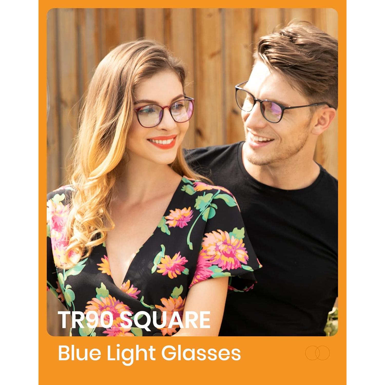 Montura de Gafas Cuadradas Cyxus TR90 con Lentes Transparentes