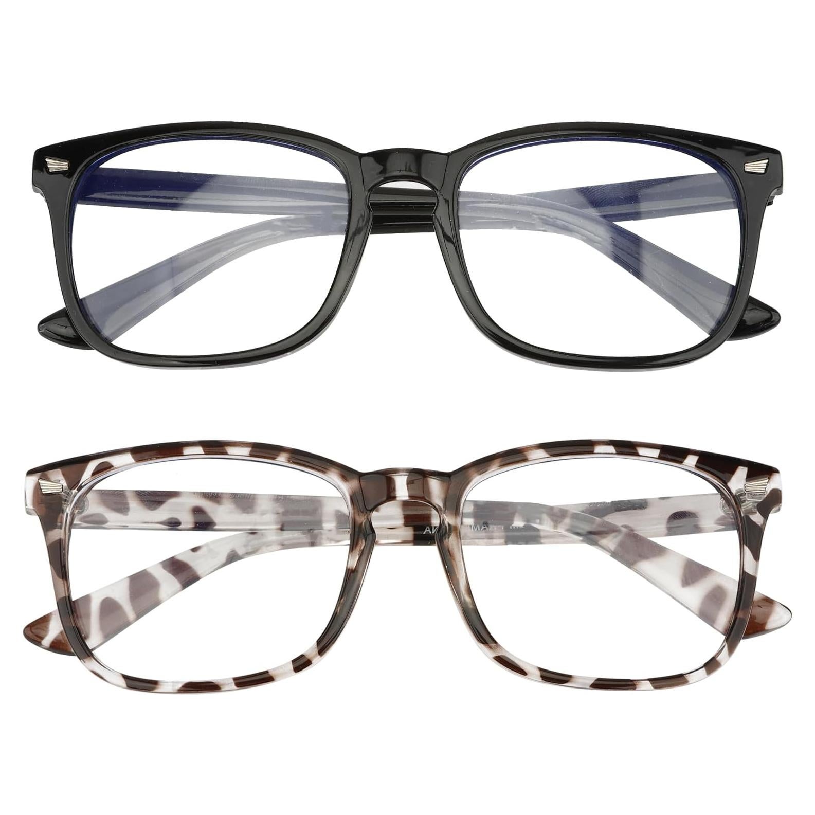 Gafas de Luz Azul ZNHIS - Paquete de 2, Antifatiga, Transparentes