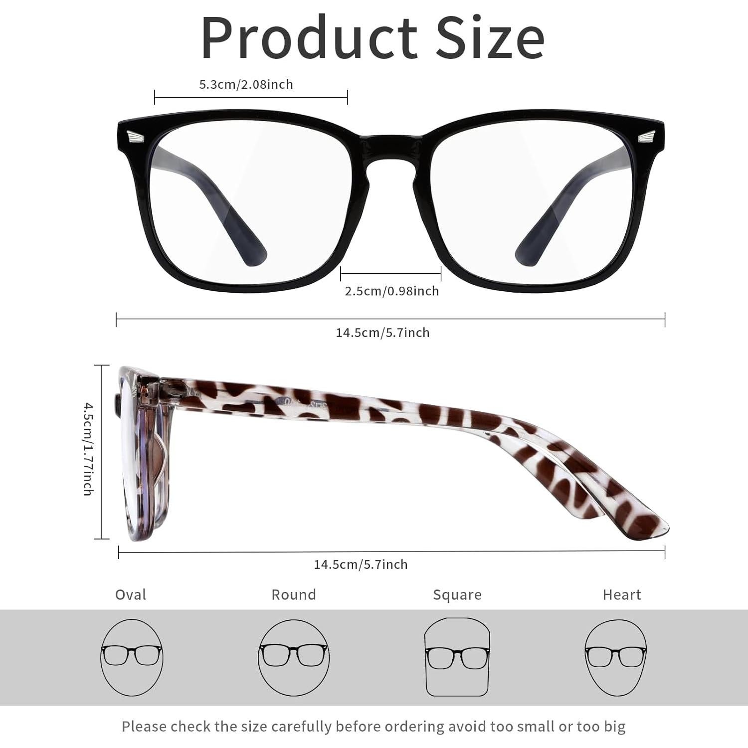 Gafas de Luz Azul ZNHIS - Paquete de 2, Antifatiga, Transparentes