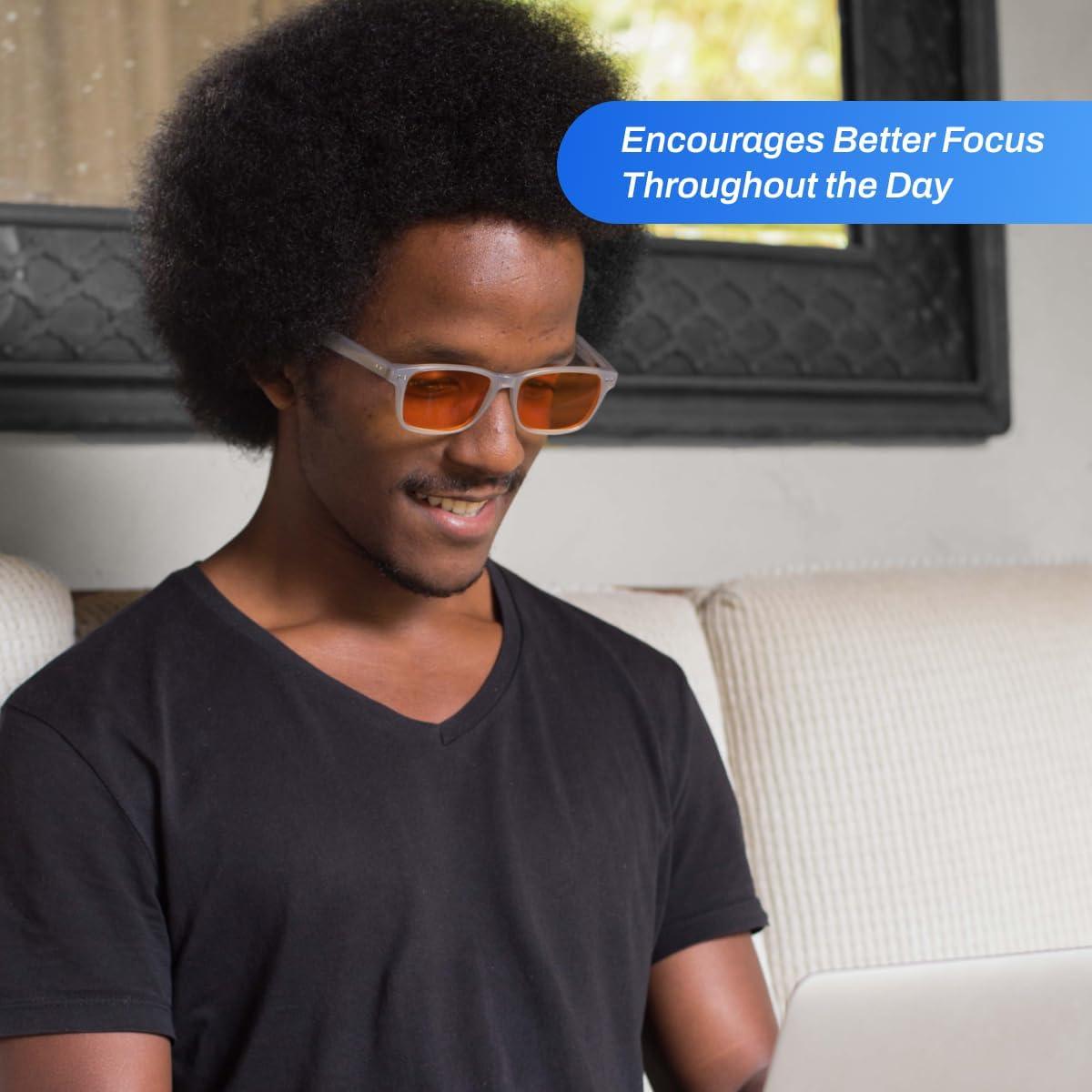 Gafas bloqueadoras de luz azul DefenderShield Naranja - Anti fatiga ocular
