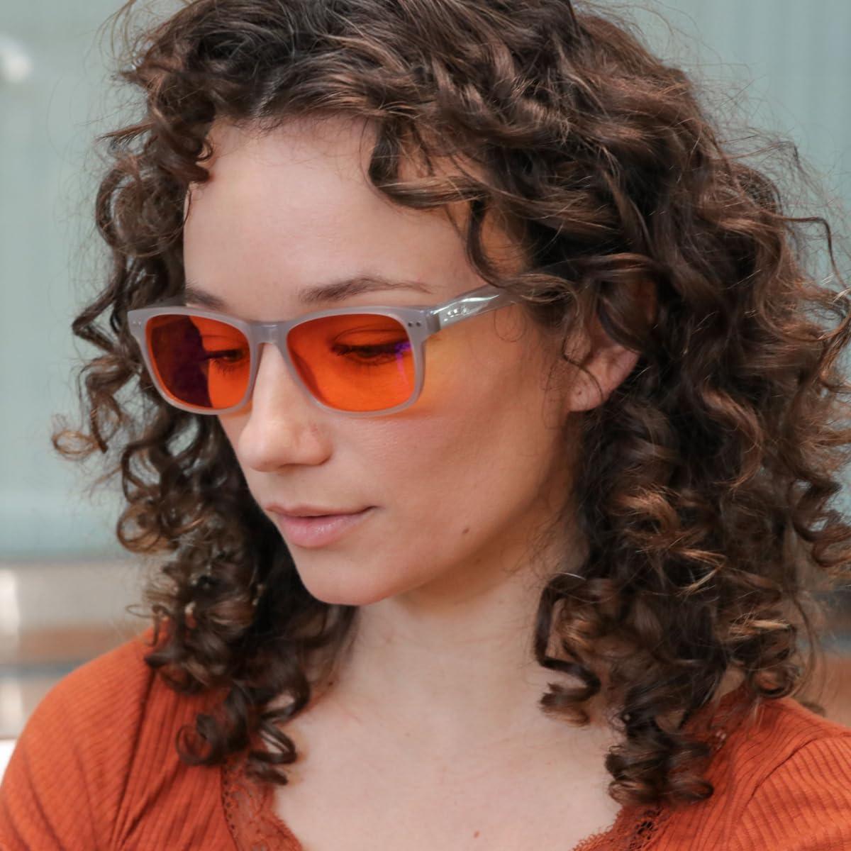 Gafas bloqueadoras de luz azul DefenderShield Naranja - Anti fatiga ocular