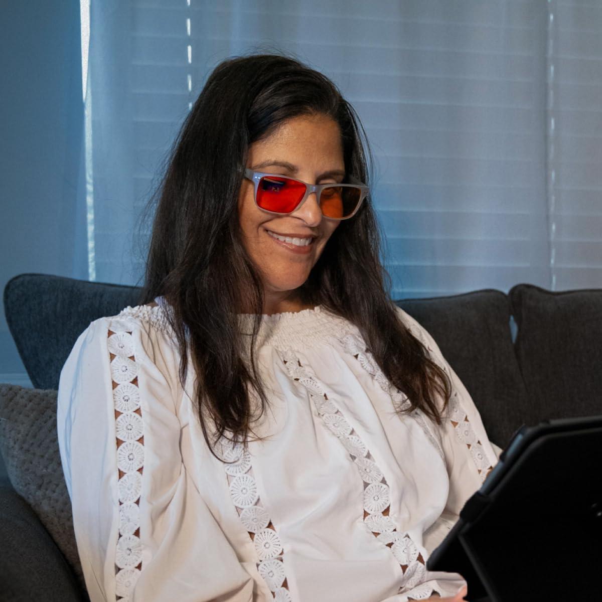 Gafas bloqueadoras de luz azul DefenderShield Naranja - Anti fatiga ocular