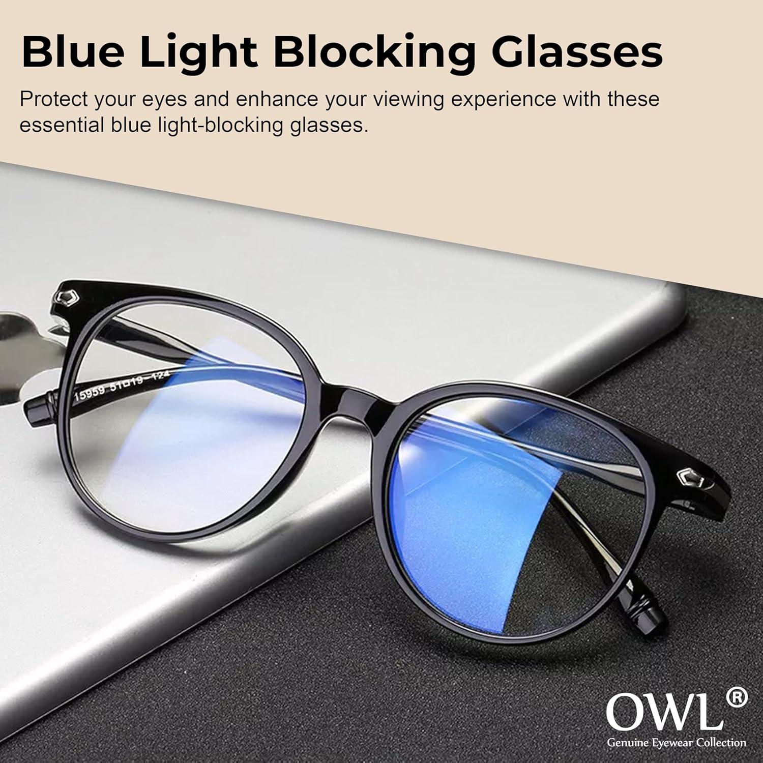 Gafas OWL Anti Fatiga Luz Azul - Lentes Policarbonato - Paquete de 3