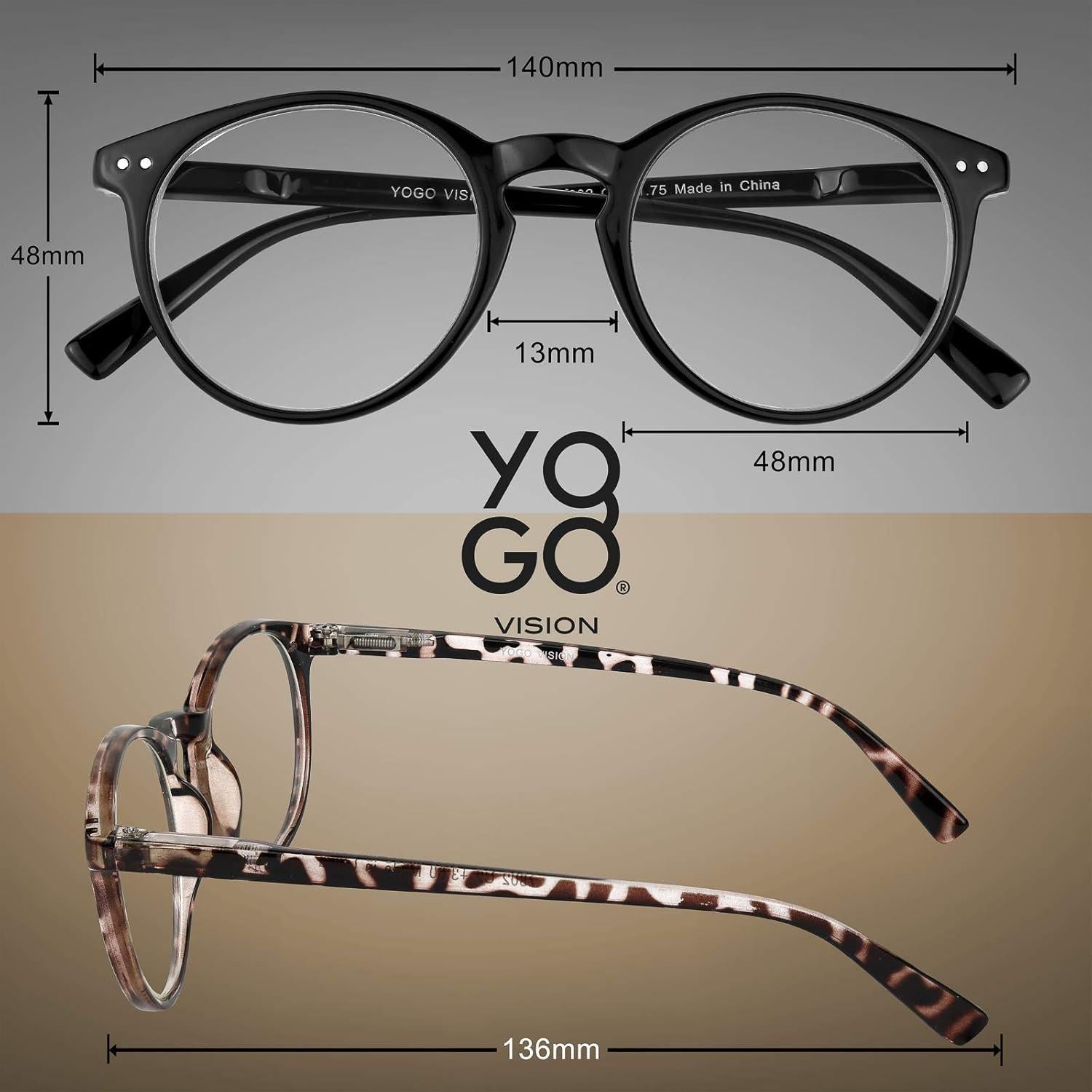Gafas de Lectura Yogo Vision Anti Luz Azul 4 PARES 2.5x