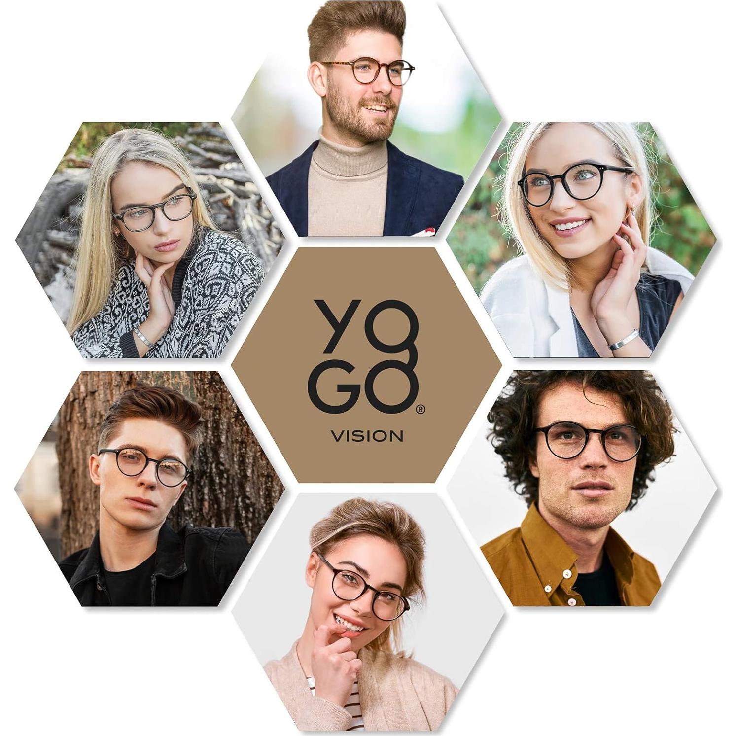 Gafas de Lectura Yogo Vision Anti Luz Azul 4 PARES 2.5x