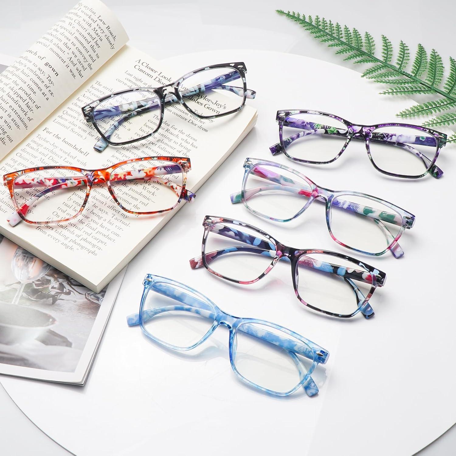 Paquete de 6 Gafas de Lectura Boncamor con Filtro de Luz Azul