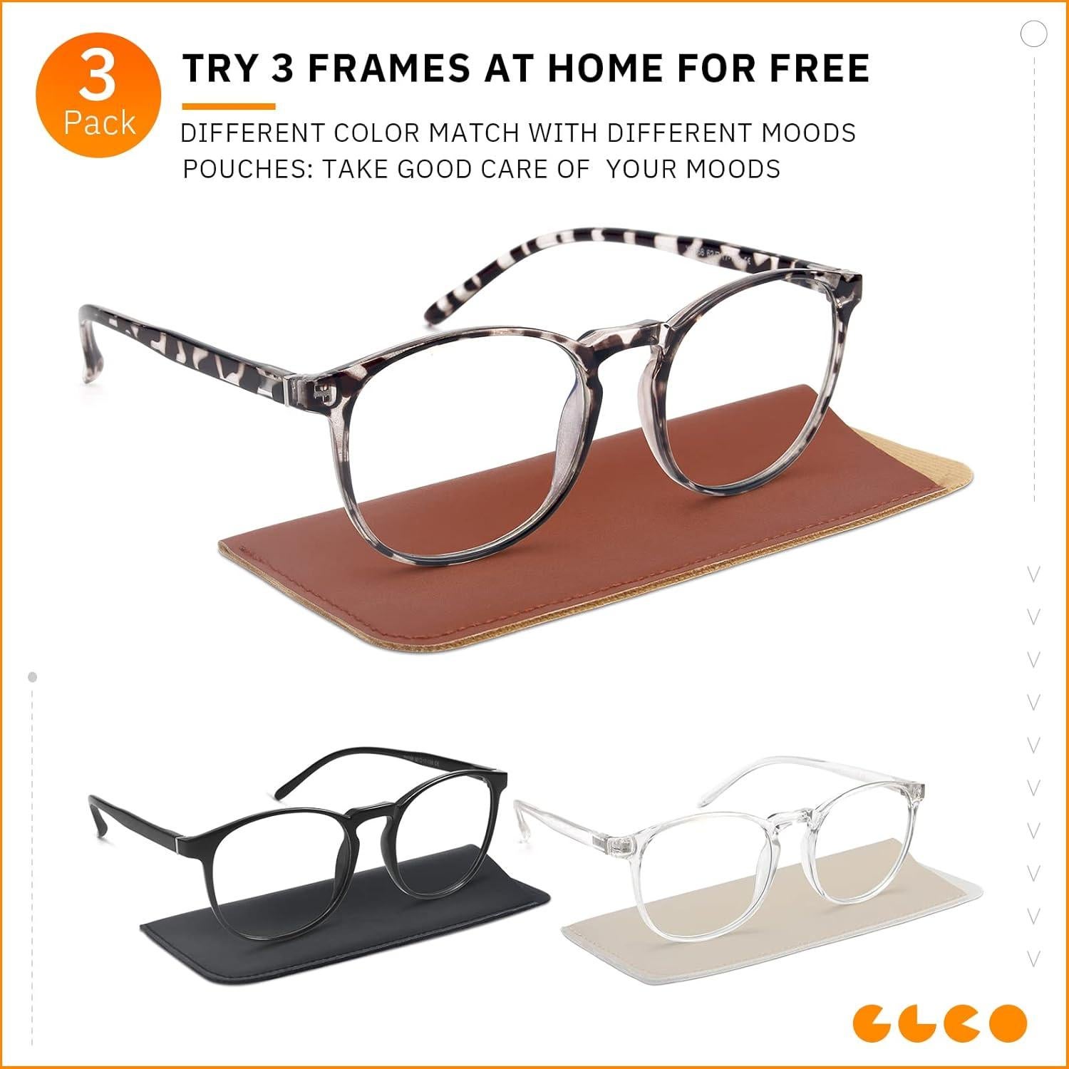 Gafas Bloqueadoras de Luz Azul IBOANN - 3 Paquetes Unisex