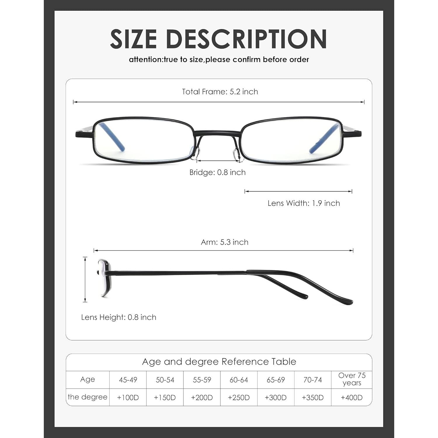 Gafas de lectura DABYDA Slim Pen 2.0x con estuche