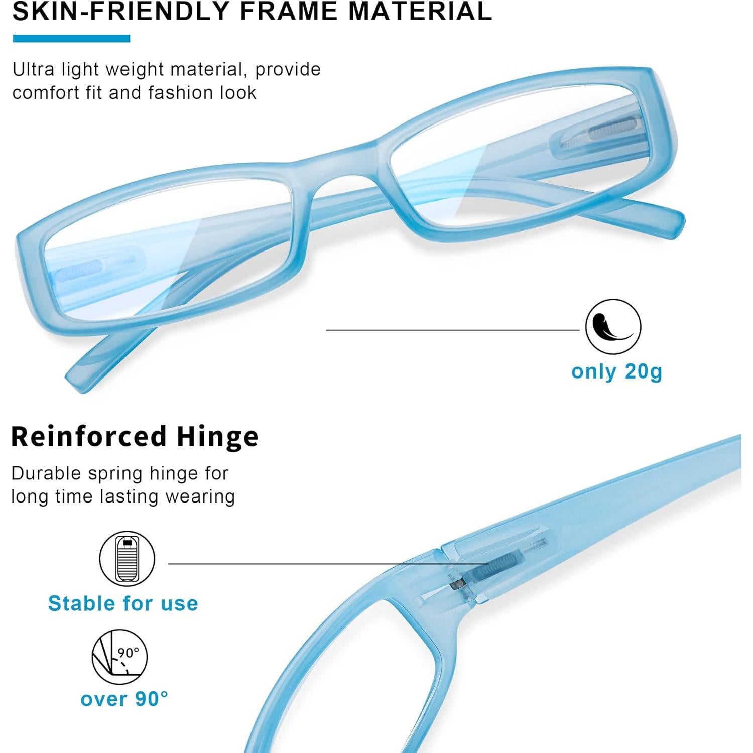 Paquete de 4 Gafas de Lectura Madison Avenue +1.0 Luz Azul Mujeres