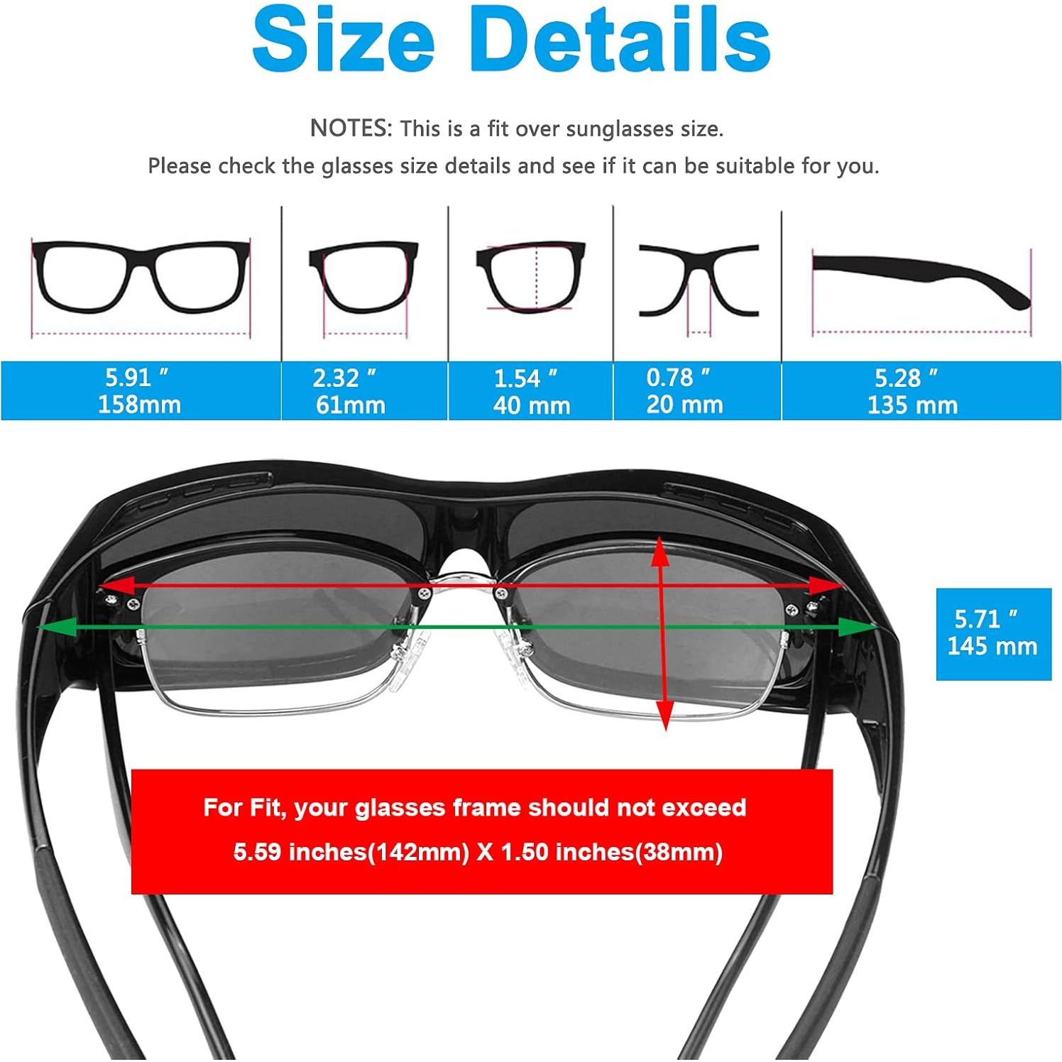 Gafas de sol JIANGTUN Fit Over grandes polarizadas UV400