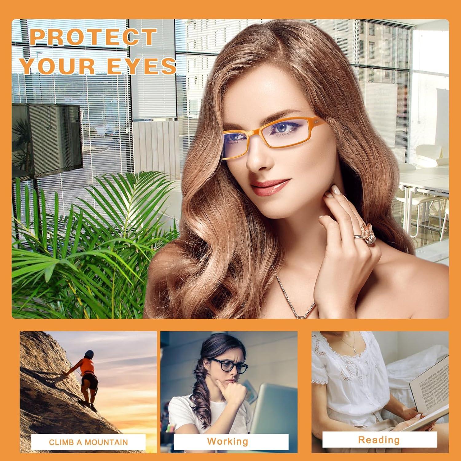 Gafas de Lectura JOSCHOO Unisex con Filtro Luz Azul 0.75x