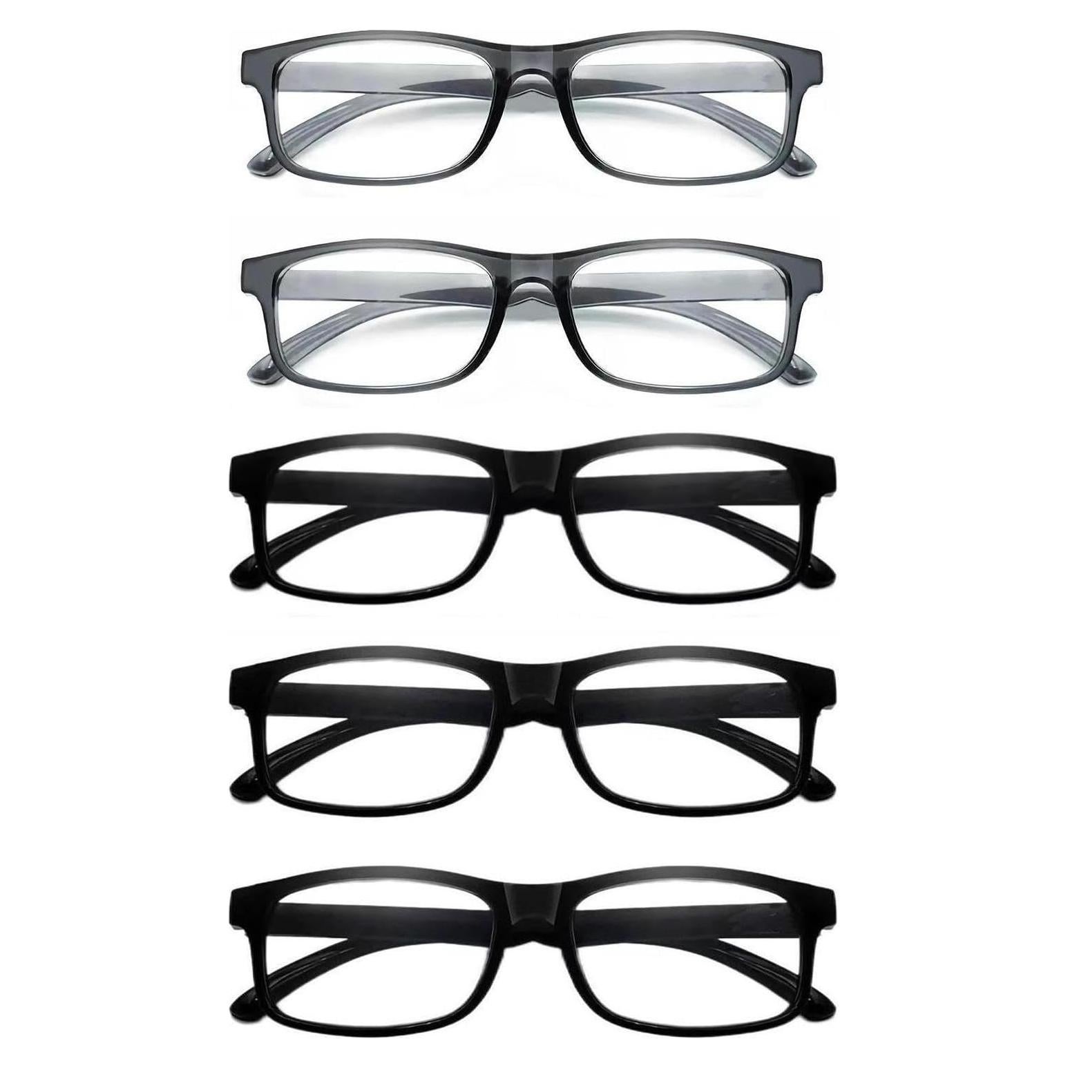 Paquete de 5 Gafas de Lectura Anti-Luz Azul UV400 Unisex