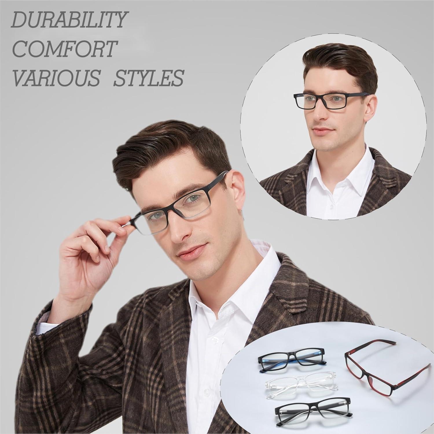 Paquete de 4 Gafas de Lectura Acavefox 2.5x Anti Luz Azul