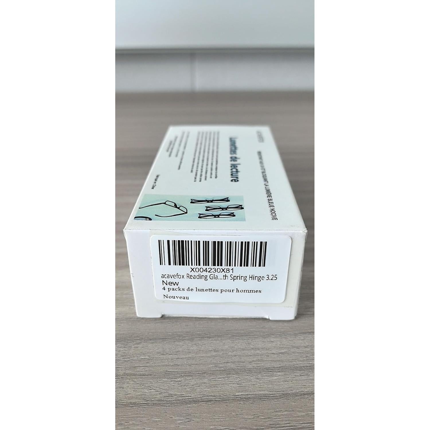 Paquete de 4 Gafas de Lectura Acavefox 2.5x Anti Luz Azul