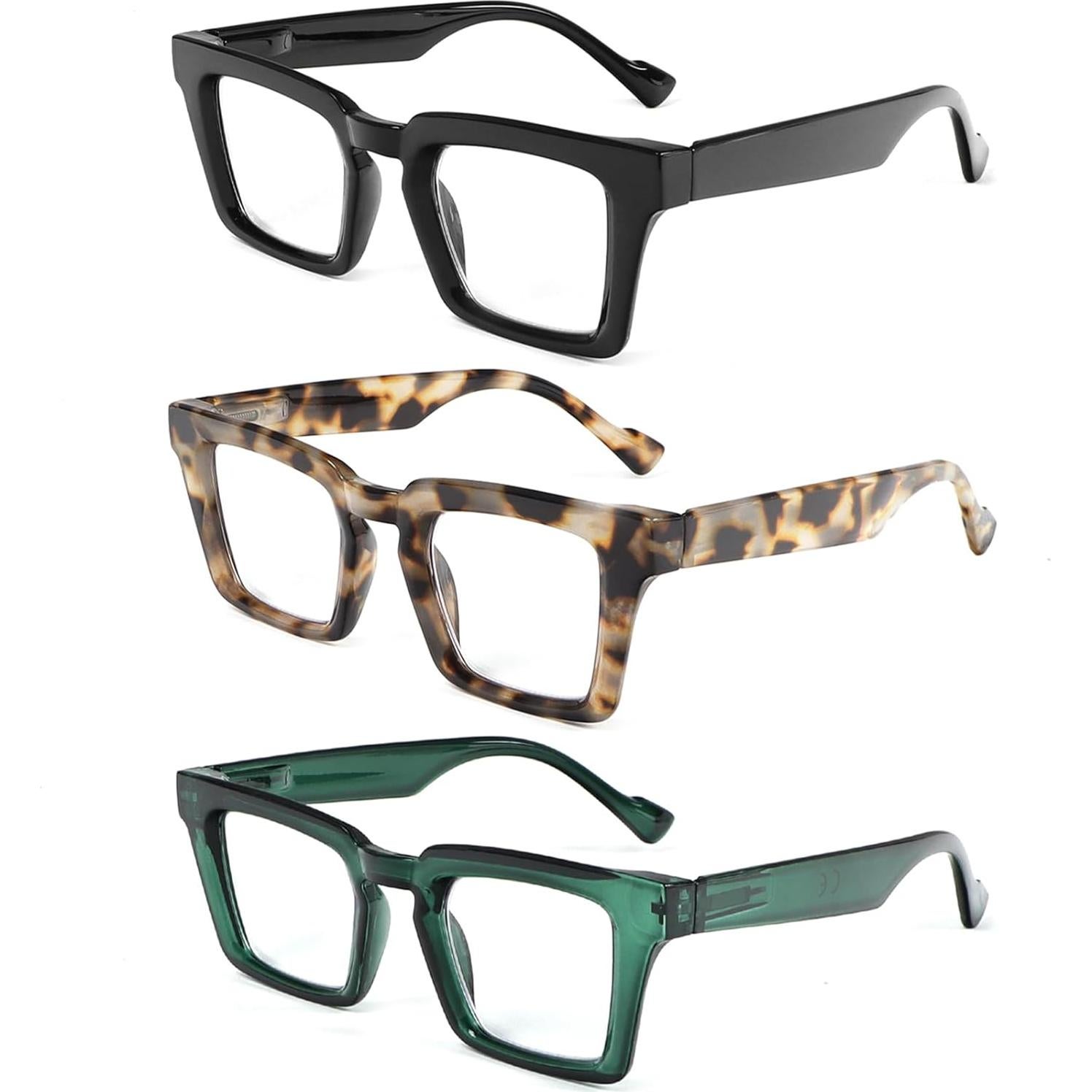 Gafas de Lectura REAVEE 3 Pack Mujeres Anti Luz Azul 2.0x