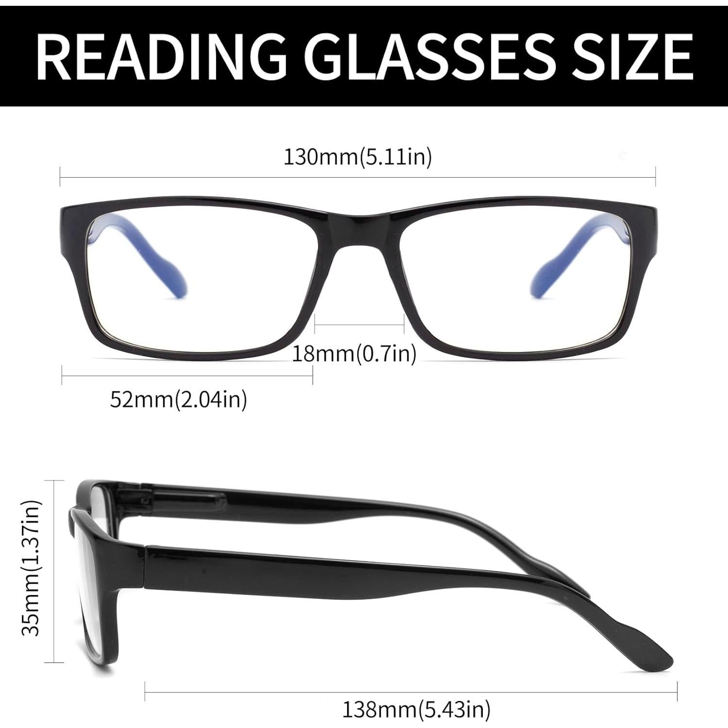 Gafas de Lectura Jimmy Sunshine 3 Piezas Bloqueo Luz Azul 3.0x