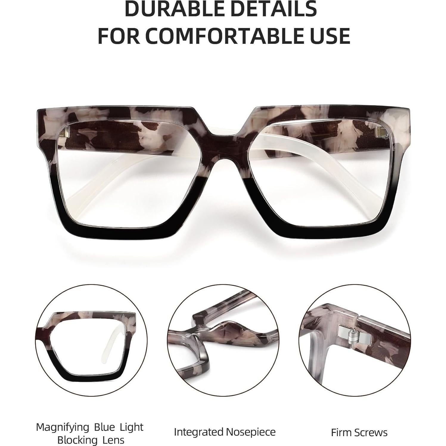 Gafas de Lectura JM para Mujeres - 3 Paquetes Multicolor 1.25x