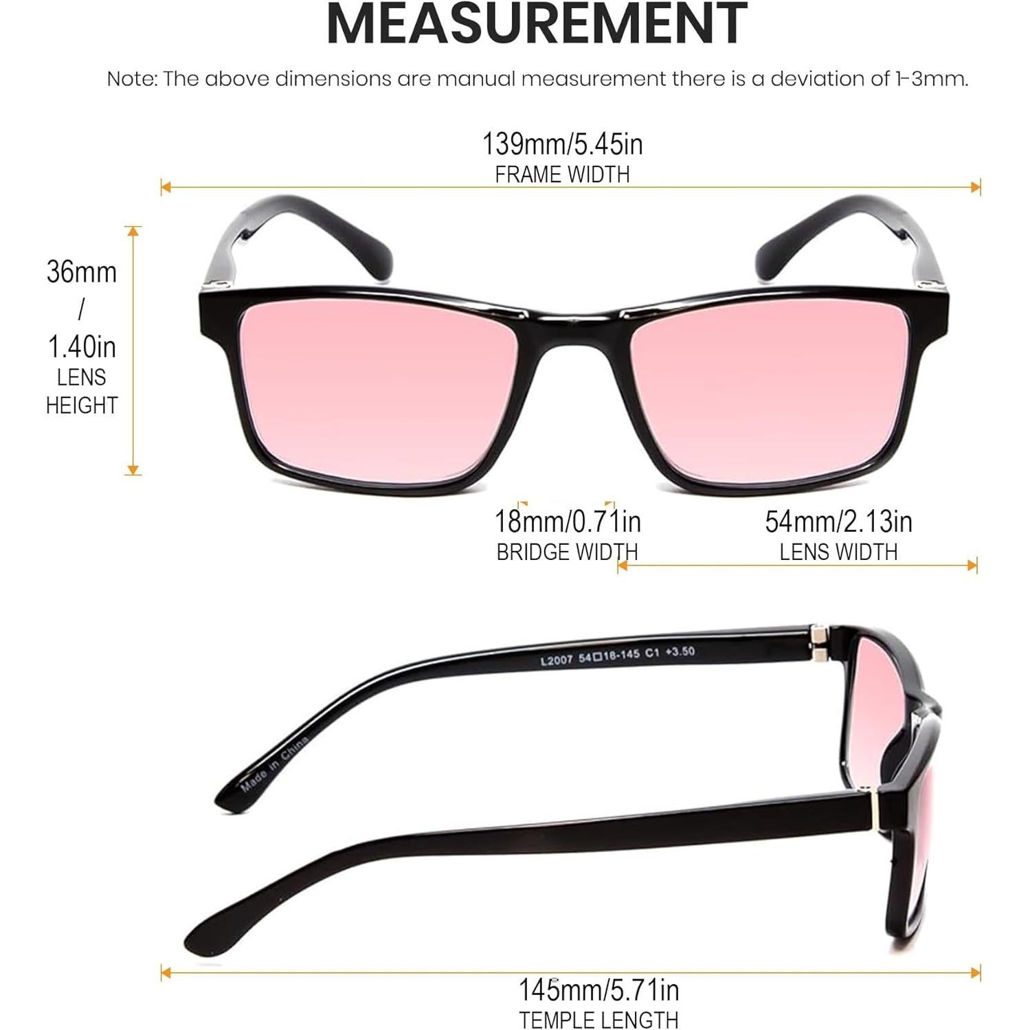 Gafas de lectura FL-41 Calabria Pink para fotofobia 1.25x