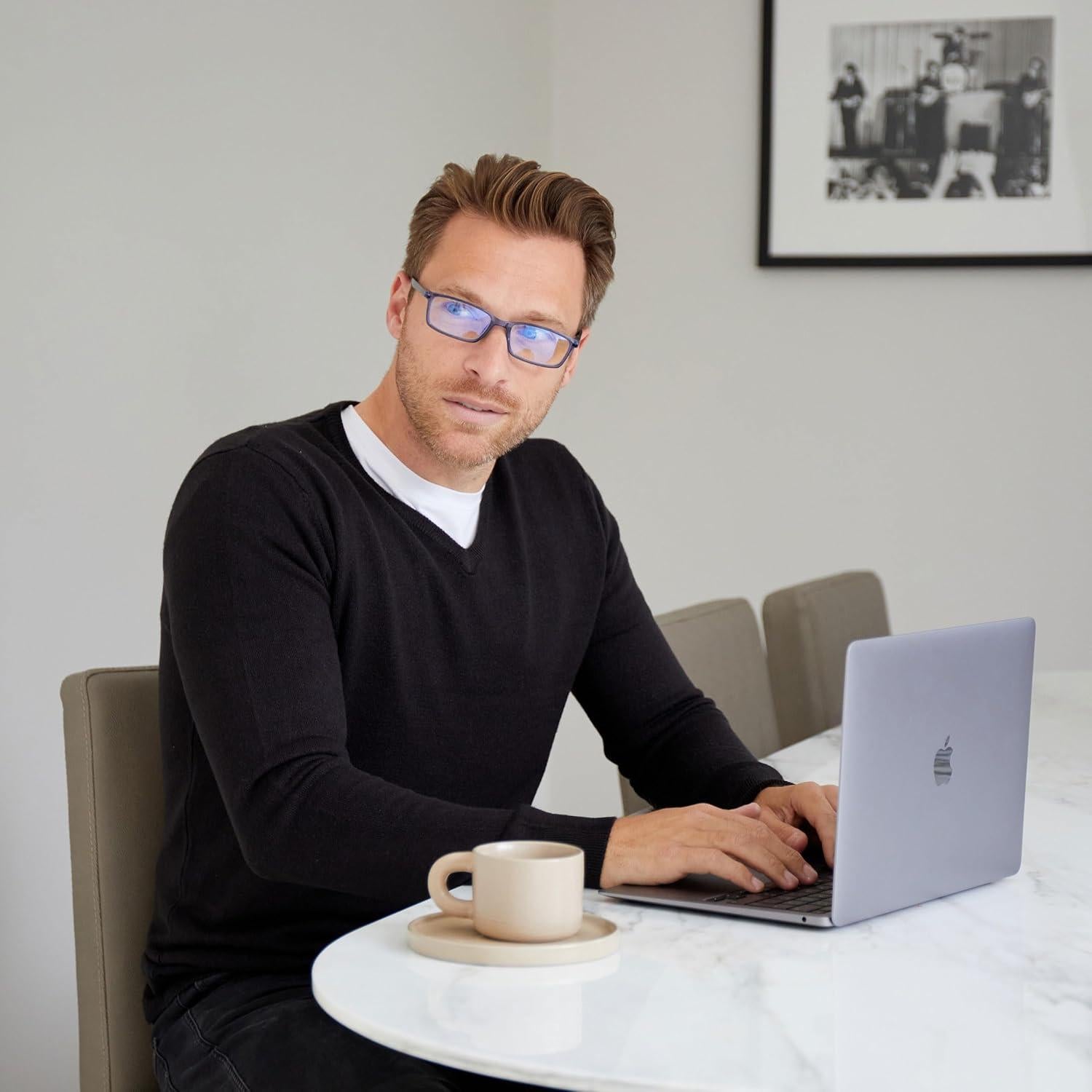 Gafas bloqueadoras de luz azul Opulize SEE unisex, marco estrecho, 2 unidades