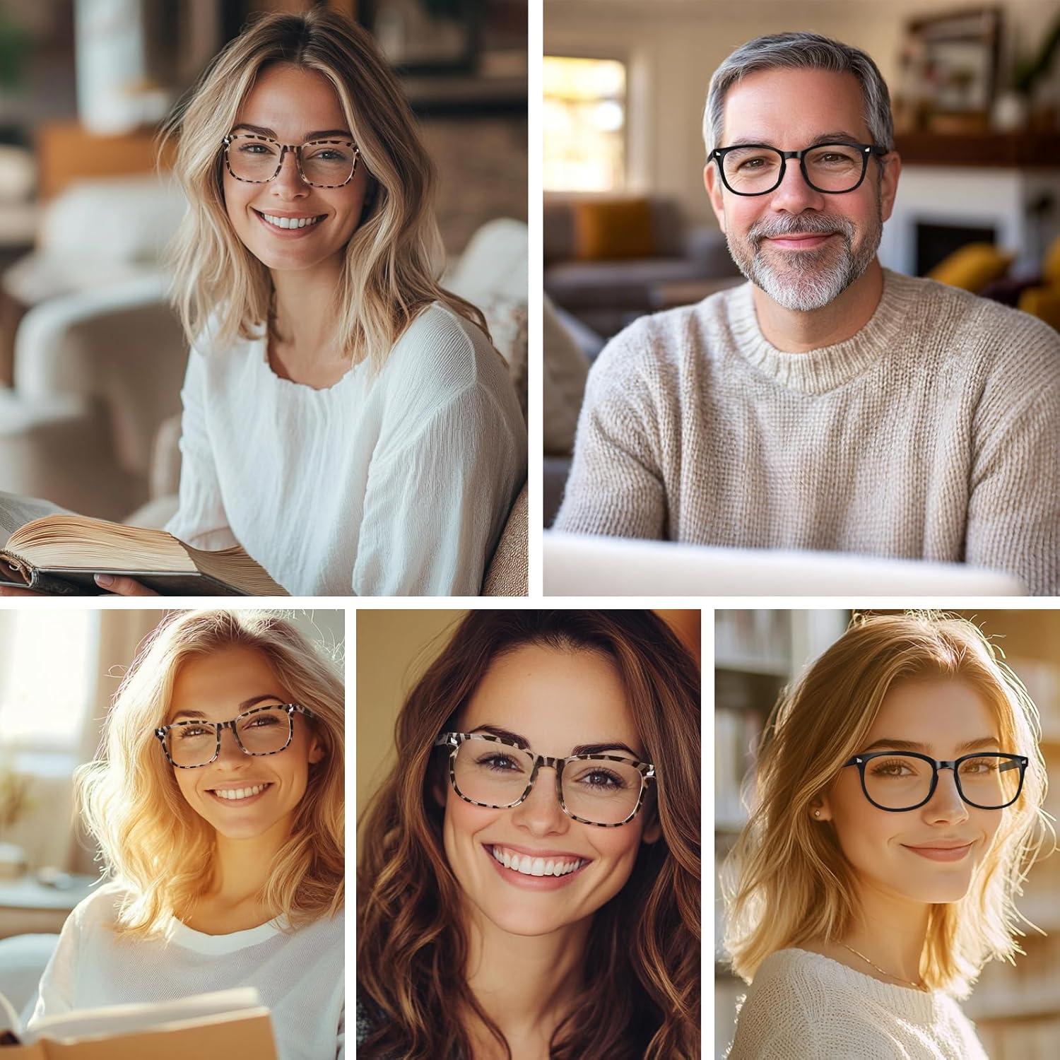 Gafas de Lectura CHEERS DEVICES 5 Pares Filtro Luz Azul 2.75x