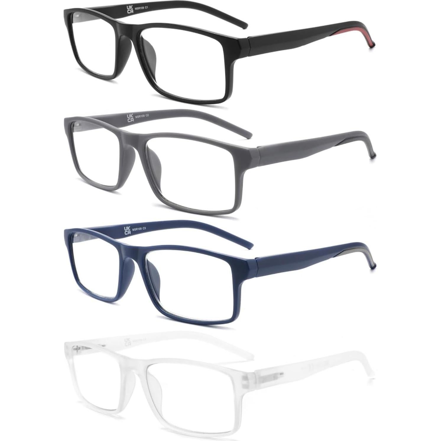 Gafas de Lectura MODFANS 4 Paquetes con Filtro Luz Azul 2.75x