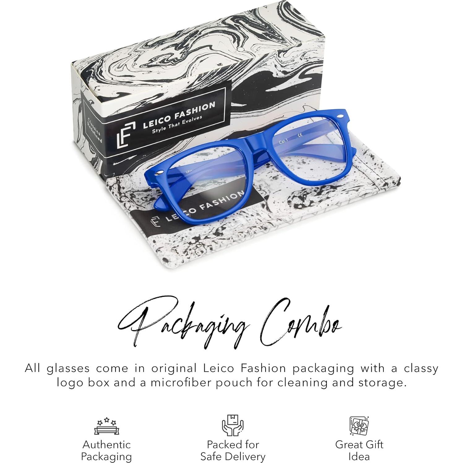 Gafas Retro Nerd Sin Prescripción LEICO FASHION - Lentes UV400