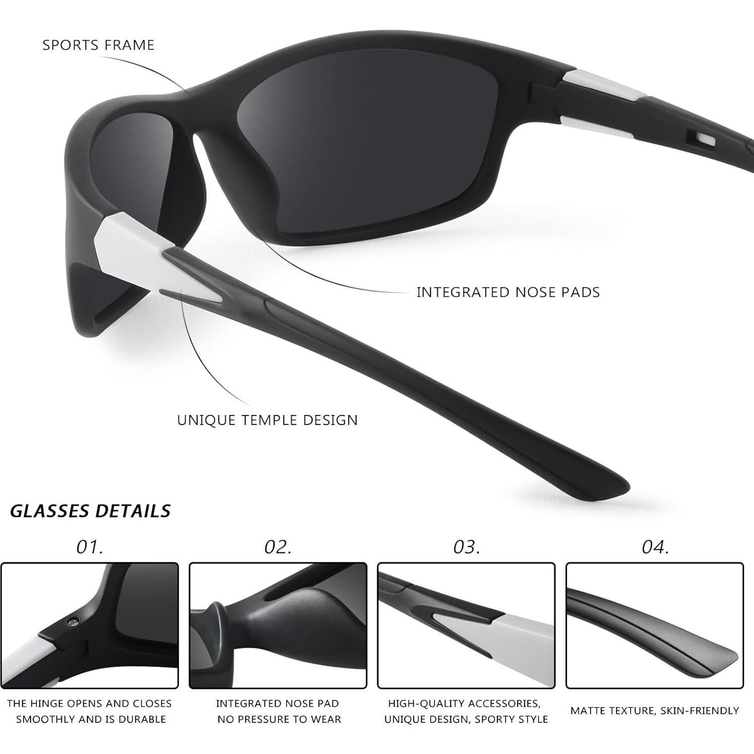 Gafas de Sol Polarizadas GRFISIA UV400 para Hombres - 3 Paquetes