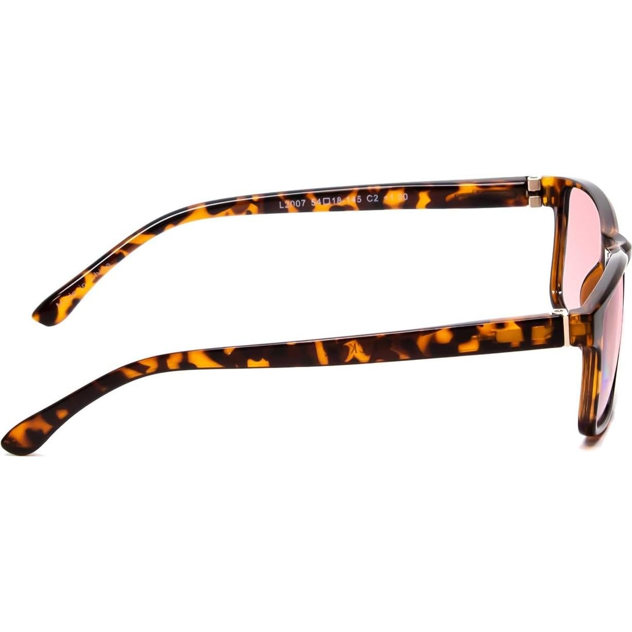 Gafas de lectura tintadas Medspex FL-41 +2.00 rosa para fotofobia