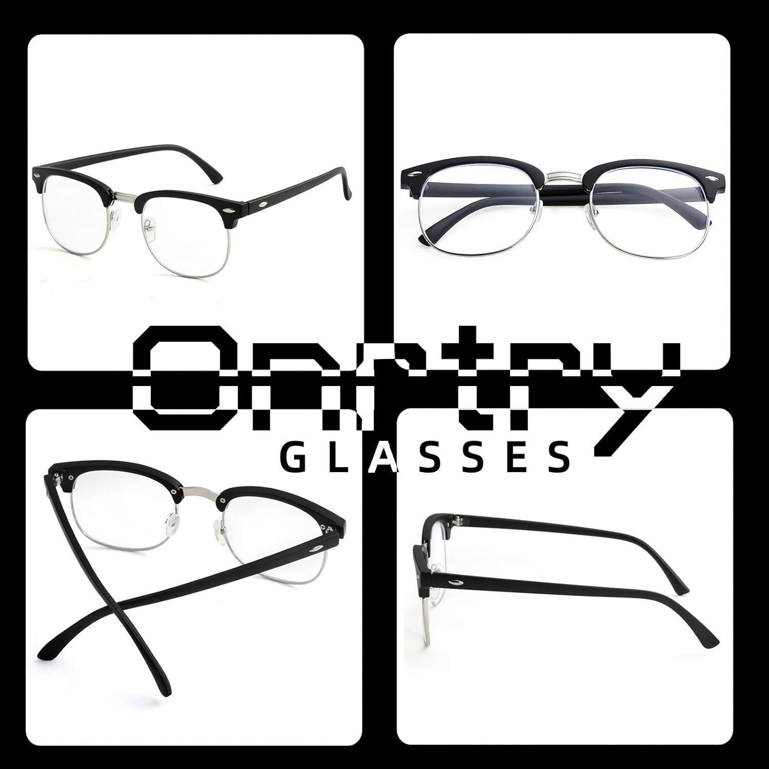 Gafas bloqueadoras de luz azul unisex A3 Negro Mate 52mm