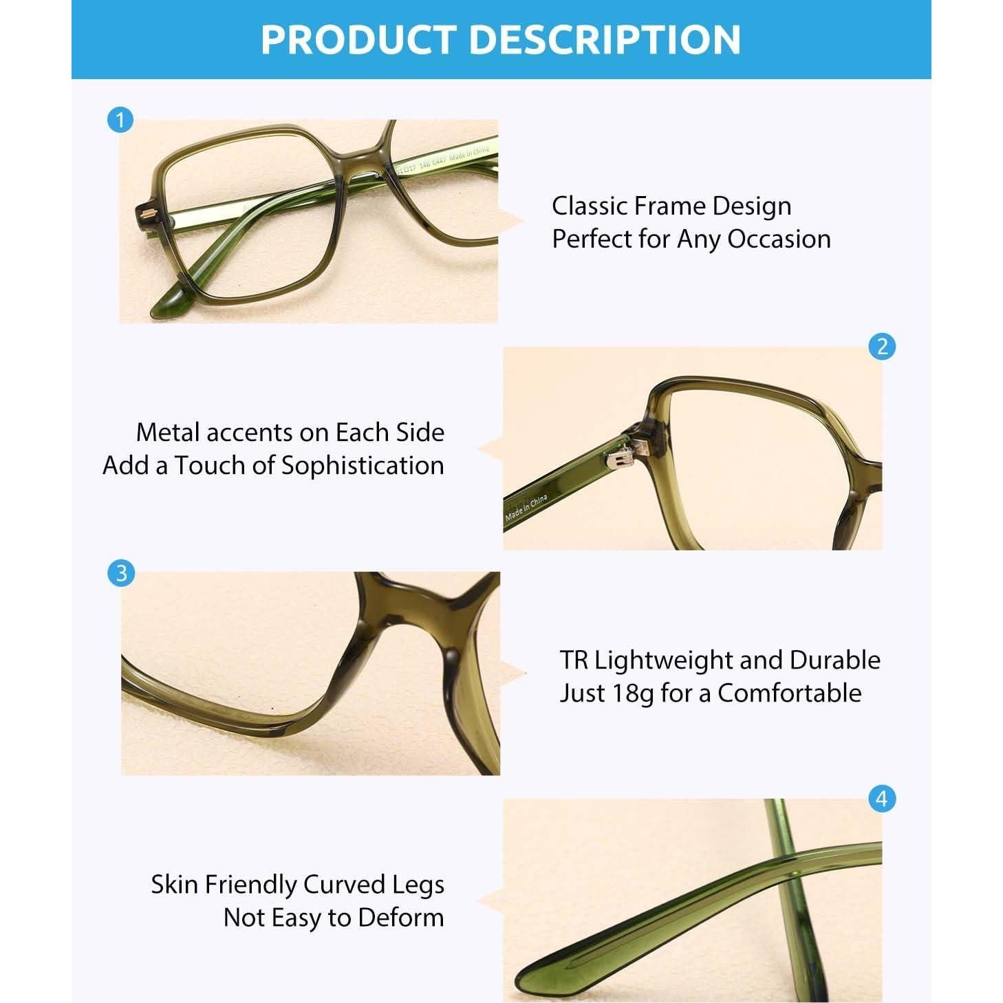 Gafas de Bloqueo de Luz Azul Firmoo BC907 - Diseño Cuadrado