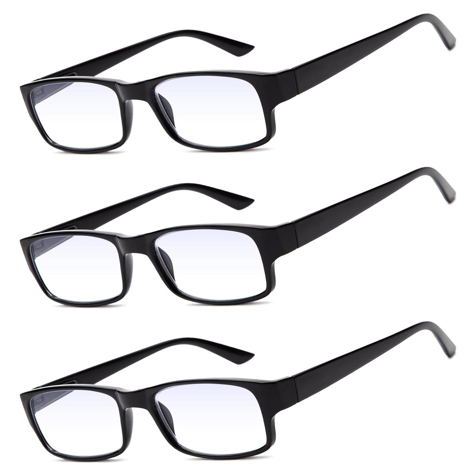 Gafas de lectura ligeras con bloqueo de luz azul - 3.5x - Negro