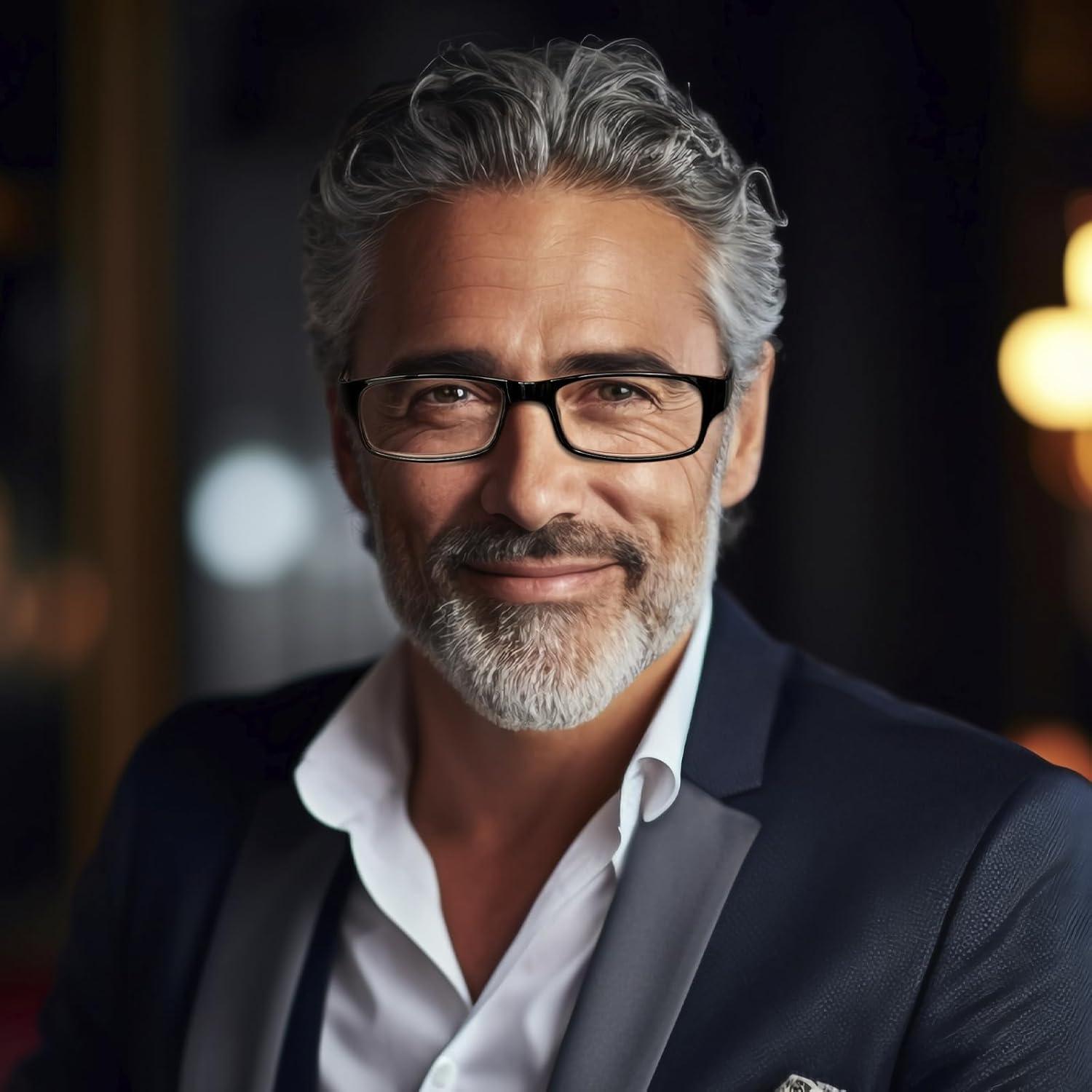 Gafas de lectura ligeras con bloqueo de luz azul - 3.5x - Negro