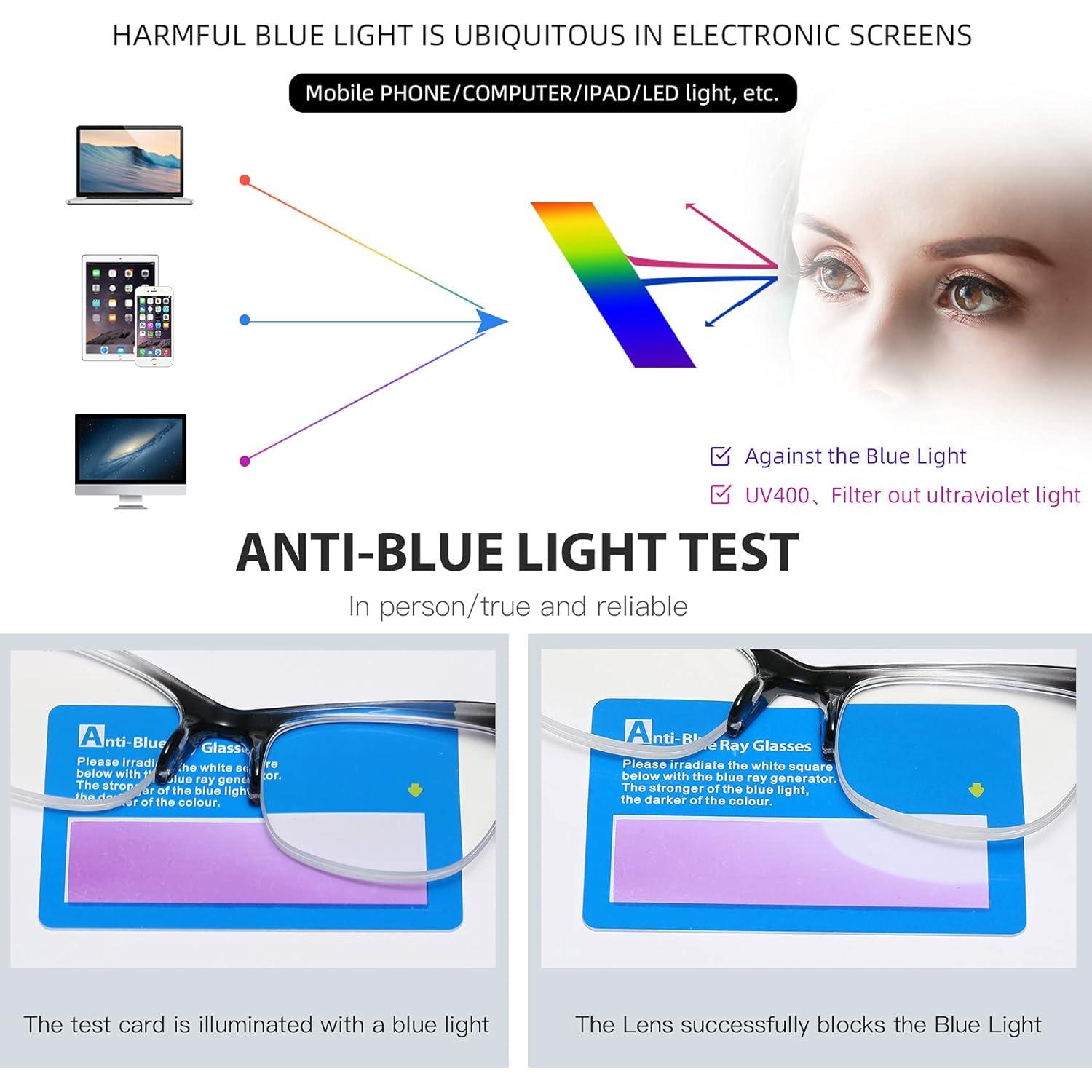 Gafas de lectura Bevi bloqueadoras luz azul 2.5x unisex