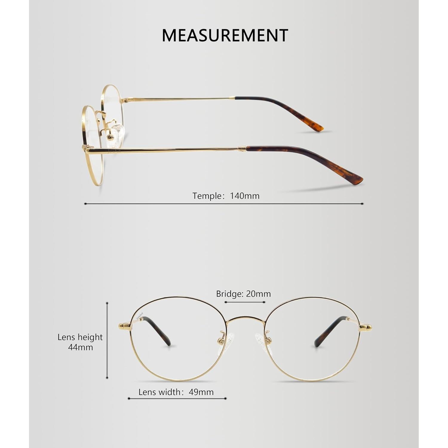 Gafas Ópticas Jolafull JF2403 Metal Redondas con Lentes Claros