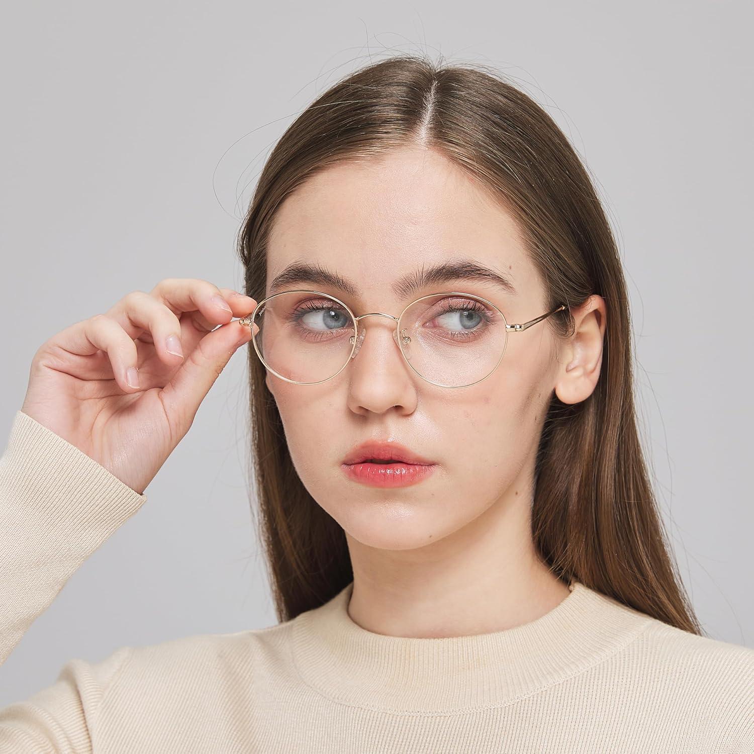 Gafas Ópticas Jolafull JF2403 Metal Redondas con Lentes Claros