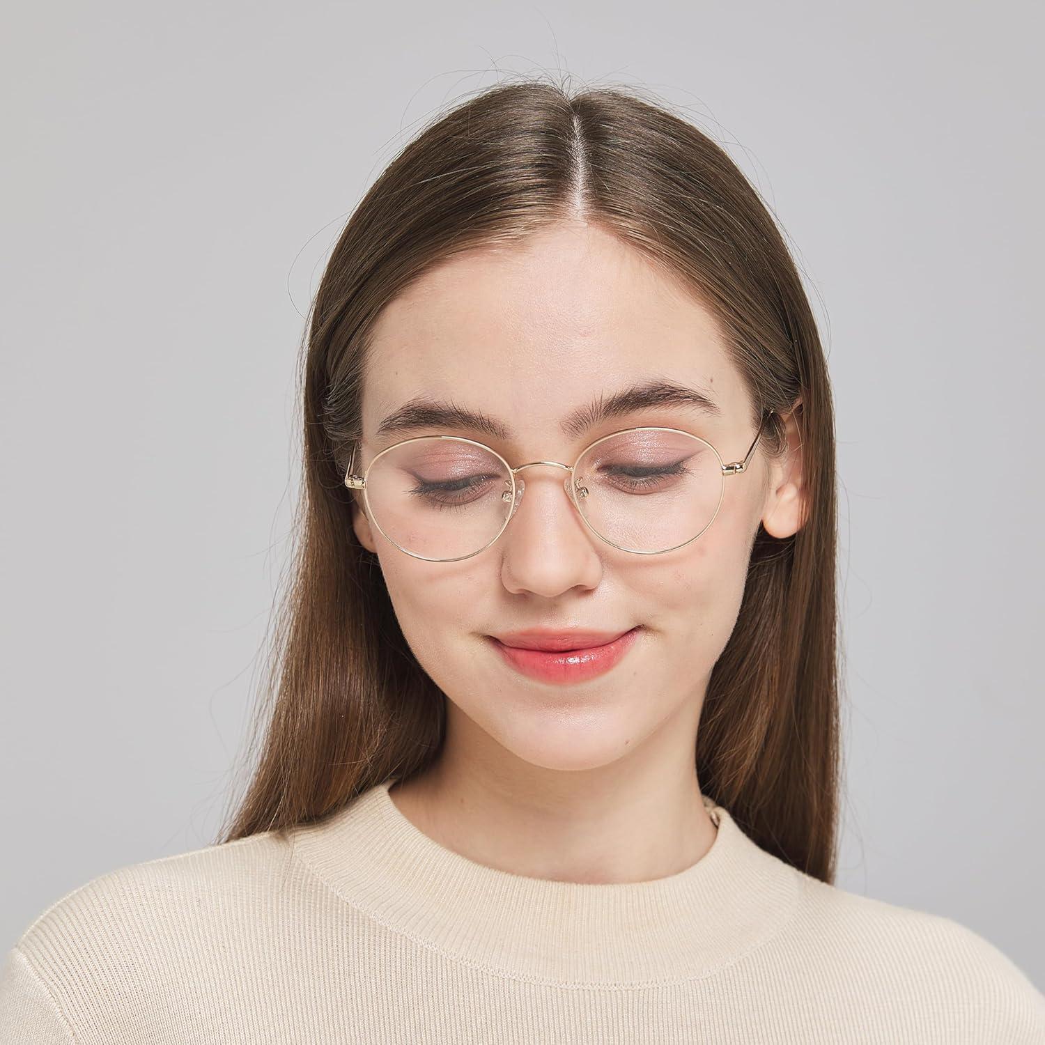 Gafas Ópticas Jolafull JF2403 Metal Redondas con Lentes Claros