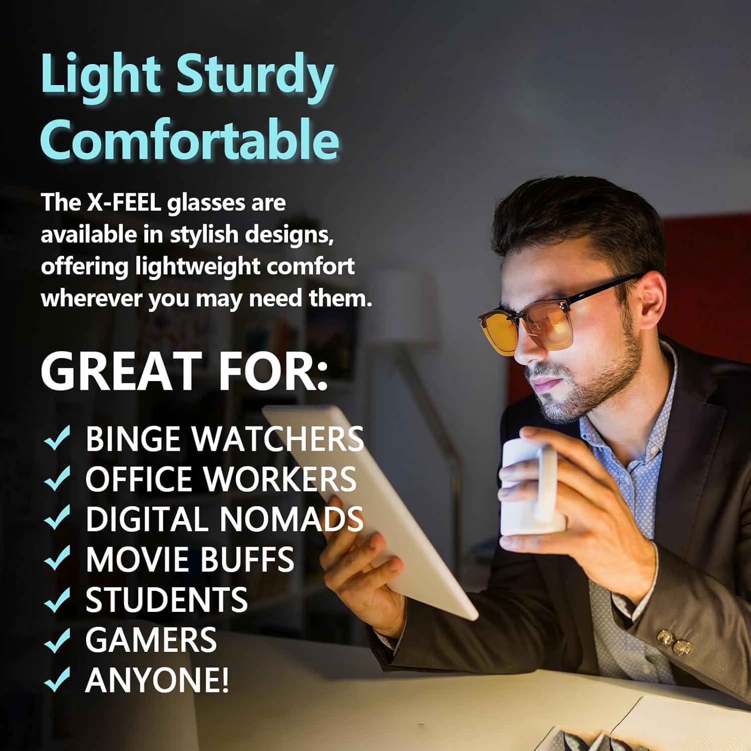 Paquete de 2 Gafas Clip-On DreamCalf para Bloquear Luz Azul