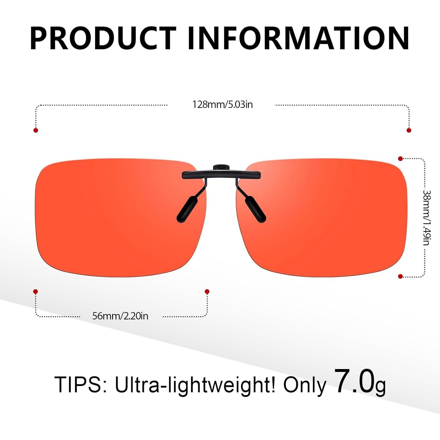 Gafas Clip-On Bloqueadoras de Luz Azul DreamCalf - Paquete de 2