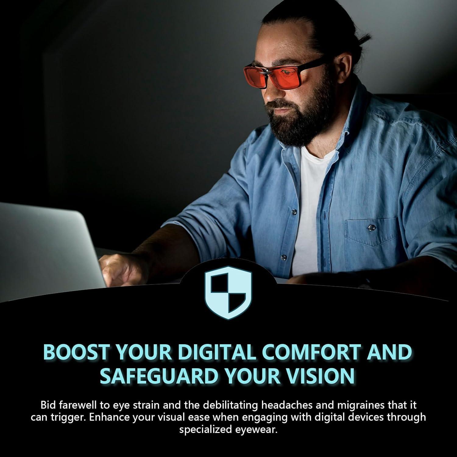 Gafas Clip-On Bloqueadoras de Luz Azul DreamCalf - Paquete de 2