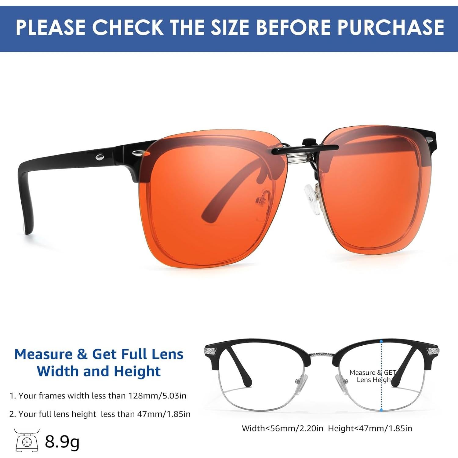 Gafas Clip-On Bloqueo Luz Azul Xfeel - Unisex, 16x6cm