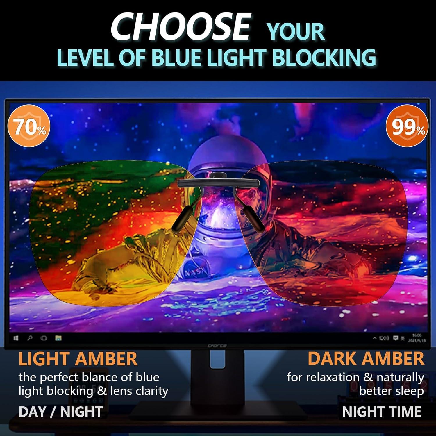 Gafas Clip-On Bloqueo Luz Azul Xfeel - Unisex, 16x6cm